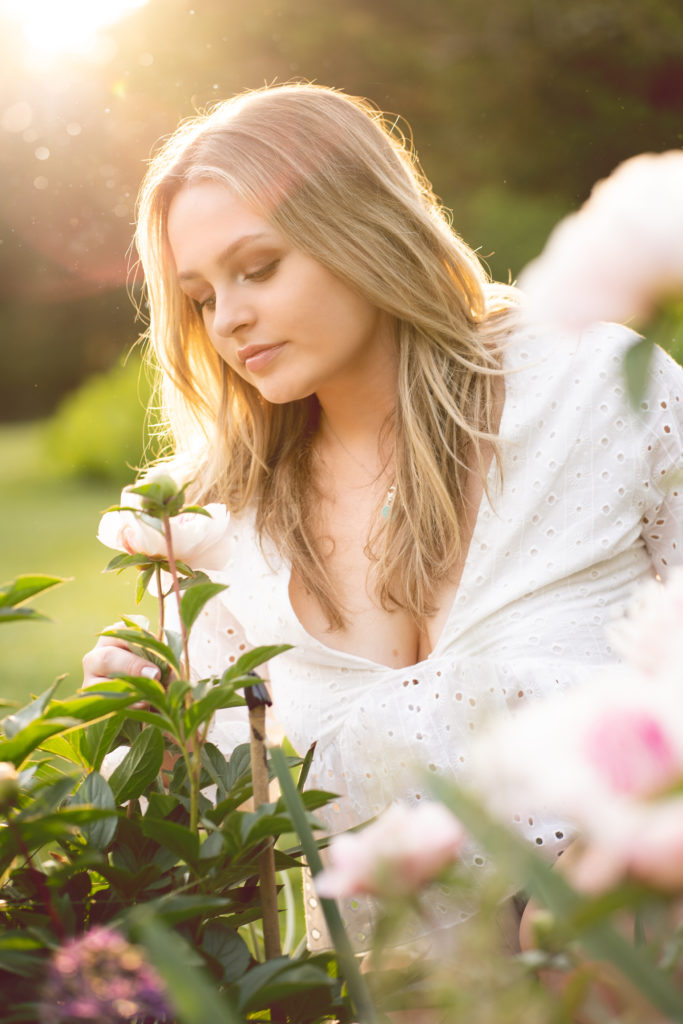 Ethereal light with High School Senior at Long Wood Gardens photographer Susan Grace Photography