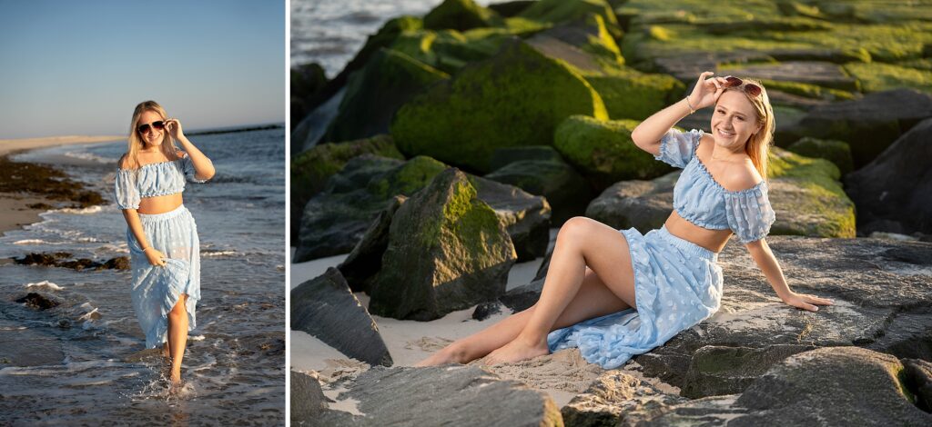 High School photos walking on the beach in Cape May NJ | Susan Grace Photography
