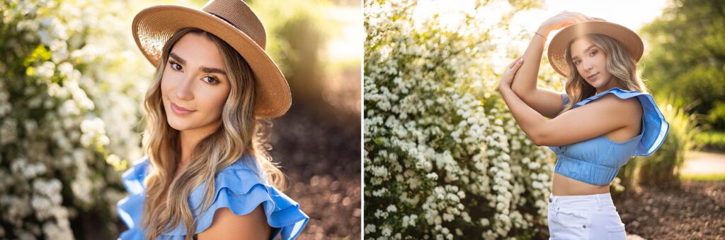 Beautiful blooming trees in the spring make at Longwood Gardens makes the perfect location for High School Senior Photo Session with Susan Grace Photography NJ