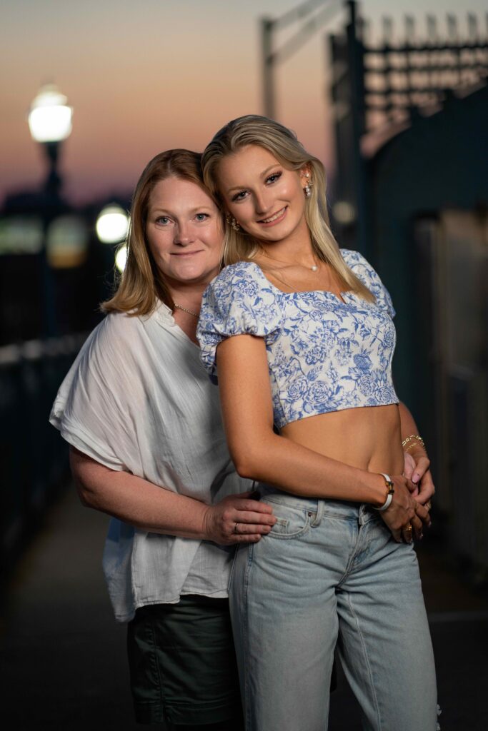 Sweet photo of mom and daughter during a senior session by Susan Grace Photography 